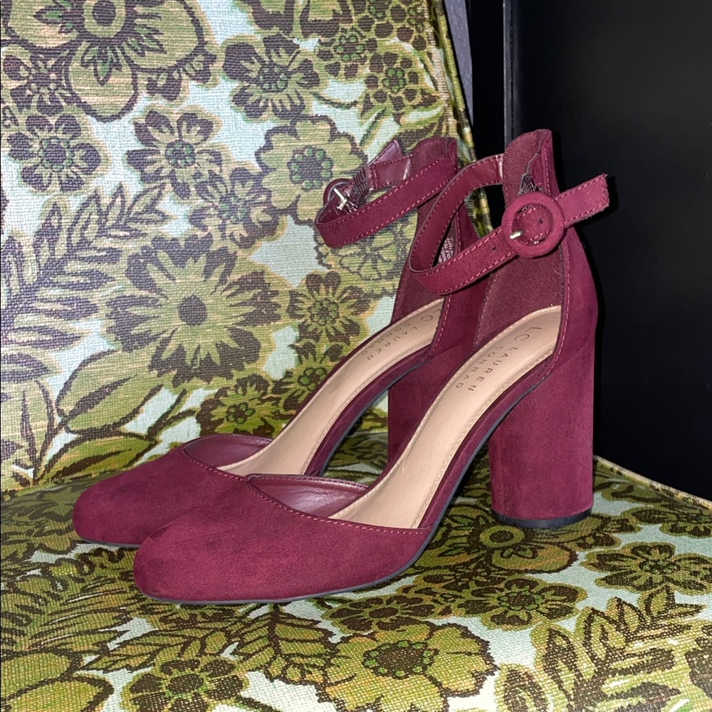 LC Lauren Conrad Burgundy Heels